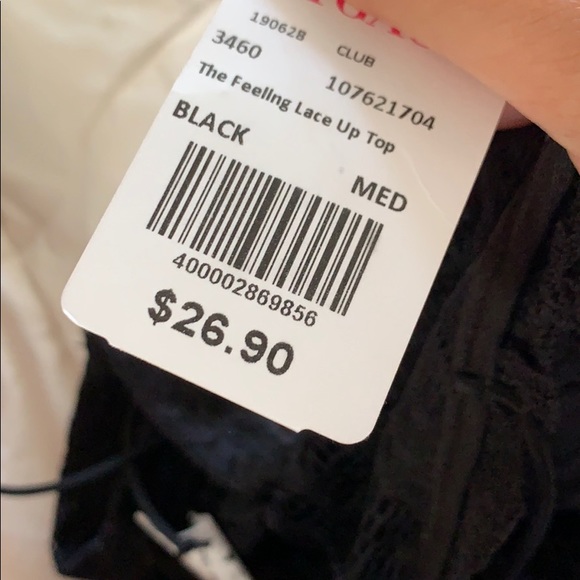 off the shoulder lace top - Picture 2 of 2